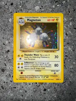 Pokemon TCG Cards Magneton 9/102 Base Set Holo Rare EXC - Image 3