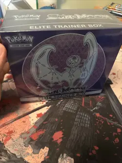 Sun & Moon ETB Elite Trainer Box Lunala Base Set. Small Test On Front. Pokemon - Image 1