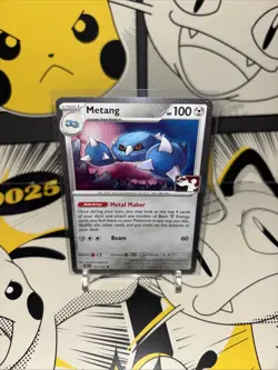 Pokemon Metang Cosmo Holo 114/162 Stamped NM - Image 1