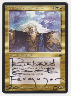 Signed The Lady of the Mountain MP Legends Artist Richard Kane Ferguson 1994 MTG - Image 1