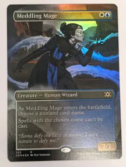 Meddling Mage (Borderless) Double Masters Foil - MTG RARE - Image 1