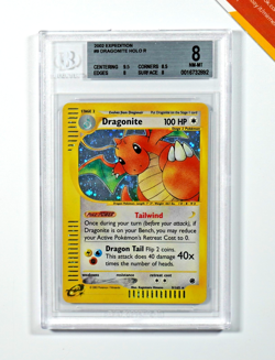Pokemon BGS 8 Dragonite #9 Holo Expedition 2002 English - Image 1