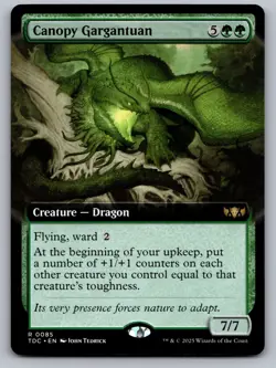 Canopy Gargantuan (Extended Art) 85 Commander: Tarkir: Dragonstorm MTG NM - Image 1