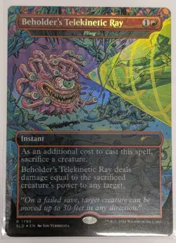 Beholder's Telekinetic Ray - Fling (Rainbow Foil) Secret Lair Drop - MTG RARE - Image 1