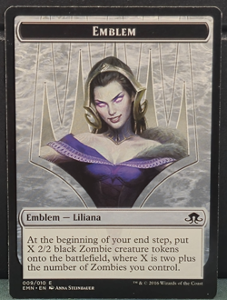 Liliana The Last Hope Emblem Token 009/010 Eldritch Moon Card Game Near Mint - Image 1
