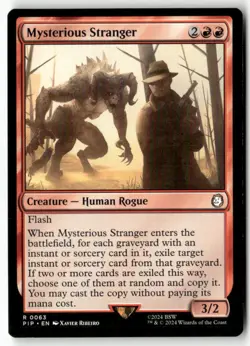 Mysterious Stranger 63 Rare Universes Beyond: Fallout Magic: The Gathering NM - Image 1