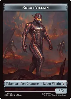 4x Robot Villain/Villain Token, MTG, Super Heroes Tokens, 4 pack, Magic - Image 1