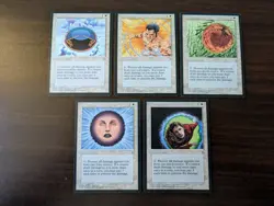 MTG | 5 CIRCLE OF PROTECTION: BLACK BLUE GREEN RED WHITE x1 each | Ice Age | LP - Image 1