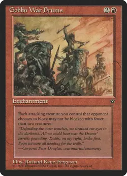 MTG | 4x GOBLIN WAR DRUMS x4 | Fallen Empires | Played | You Pick Art! - Image 2