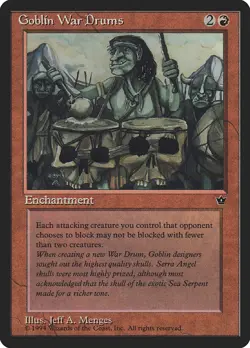 MTG | 4x GOBLIN WAR DRUMS x4 | Fallen Empires | Played | You Pick Art! - Image 3