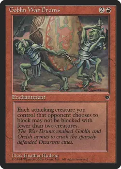 MTG | 4x GOBLIN WAR DRUMS x4 | Fallen Empires | Played | You Pick Art! - Image 4