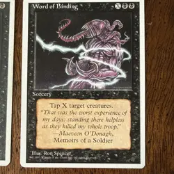 Word of Binding MTG Core Set 4th Edition Regular Magic, The Gathering M/HP - Image 2