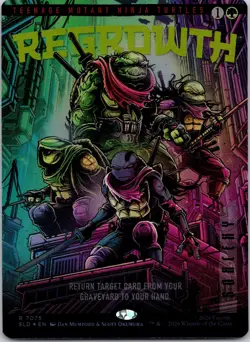 Regrowth 7075 FOIL TMNT Secret Lair | MTG | NM - Image 1