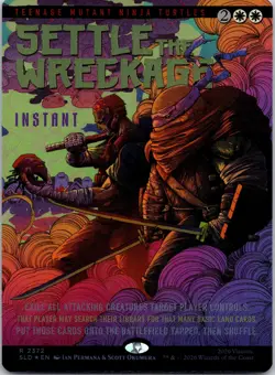 Settle The Wreckage 2372 FOIL MTG Secret Lair TMNT The Last Ronin NM - Image 1