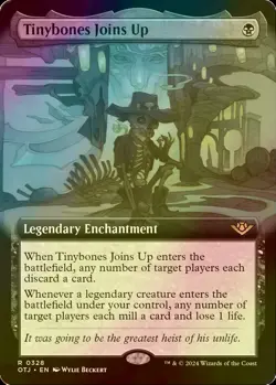 MTG FOIL Tinybones Joins Up Extended Art English OTJ - Image 1