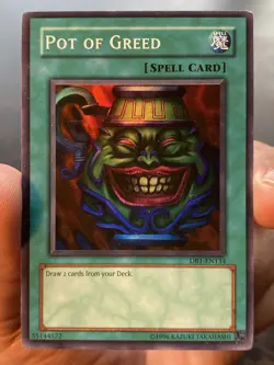 Yugioh LP Pot of Greed DB1-EN134 Dark Beginning 1 Foil - Image 1