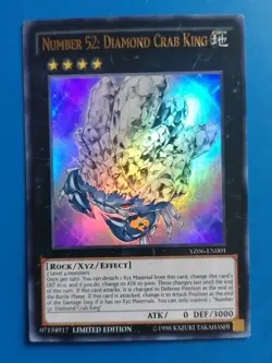 Near Mint Yugioh Number 52: Diamond Crab King YZ06-EN001 Ultra Rare - Image 1