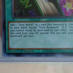 Konami Yu-Gi-Oh! Toon Bookmark Toon Chaos Collector's Rare Holo 1st EN 2020 - Image 3