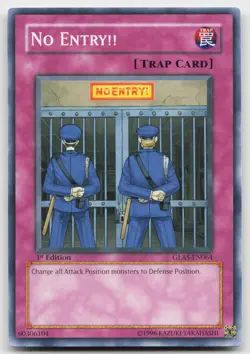 No Entry!! GLAS-EN064 Gladiator's Assault Yu-Gi-Oh 1st Edition NM - Image 1