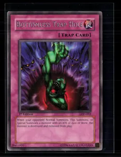 Yu-Gi-Oh! Bottomless Trap Hole Legacy of Darkness Rare • LOD-092 1st Edition - Image 1