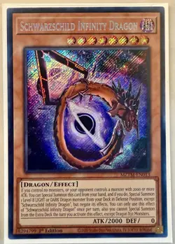 Schwarzschild Infinity Dragon 1st Edition Secret Rare MZTM-EN013 Yu-Gi-Oh! - Image 1