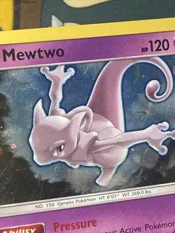 Pokemon TCG Mewtwo SM77 Sun & Moon Cosmos Holo Black Star Promo - Image 2