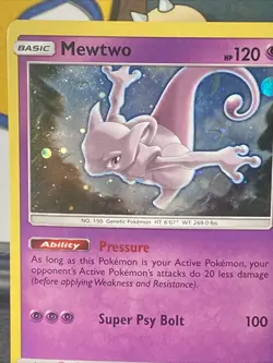 Pokemon TCG Mewtwo SM77 Sun & Moon Cosmos Holo Black Star Promo - Image 3