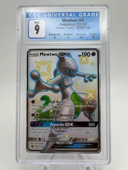 2019 Pokemon Hidden Fates MEWTWO GX Full Art Shiny Vault CGC 9 #SV59/SV94 - Image 1