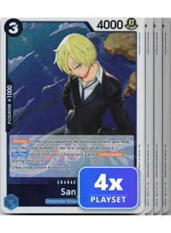 [Playset of 4] Sanji OP15-047 Foil One Piece Adventure on Kami's Island - NM - Image 1