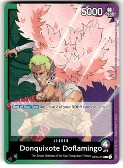 OP04-019 Donquixote Doflaming - Leader Card - Kingdoms of Intrigue One Piece CCG - Image 1