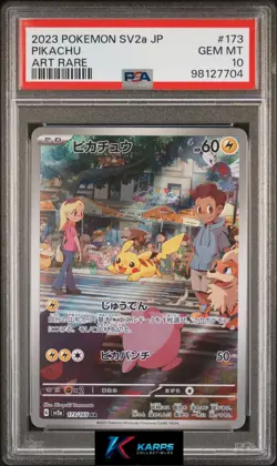 PSA 10 Pikachu #173/165 Pokemon SV2a 2023 Japanese Gem Mint - Image 1