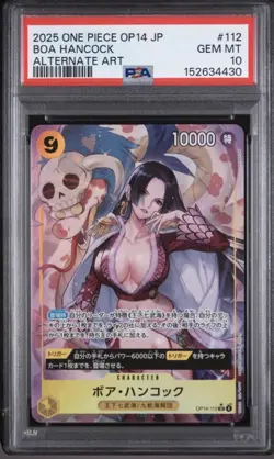 2025 ONE PIECE JAPANESE THE AZURE SEA'S SEVEN ALT ART #112 BOA HANCOCK PSA 10 - Image 1