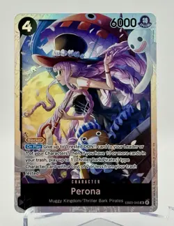 One Piece Card Game🏴‍☠COLOR: BLACK EB03-045 PERONA SR FOIL NM TCG ENGLISH - Image 1