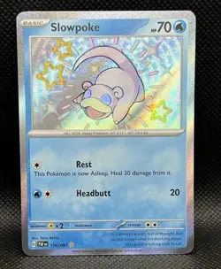 Slowpoke 116/091 BABY SHINY RARE HOLO Paldean Fates Pokemon English A60 - Image 1