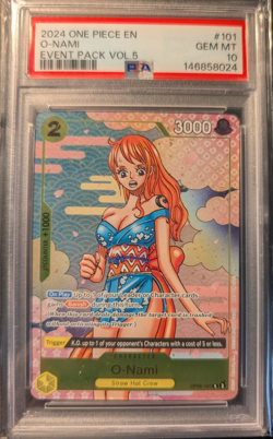 2024 ONE PIECE EVENT PACK VOL.5 #101 O-NAMI PSA 10 - Image 1