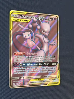 Pokemon TCG Unified Minds Tag Team Mewtwo & Mew GX 222/236 - NM - Image 4
