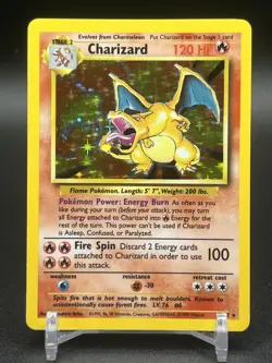 Pokemon TCG Charizard Base Set 4/102 Holo Rare Vintage 1999 - Image 1
