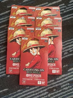 One Piece TCG OP-13 Carrying On His Will Sleeved Booster Pack English Lot of 7 - Image 1