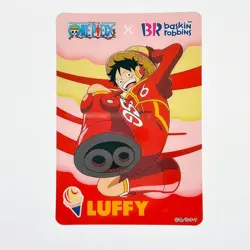 S7801 Monkey D. Luffy One Piece x Baskin Robbins Clear Card YJ27 - Image 1