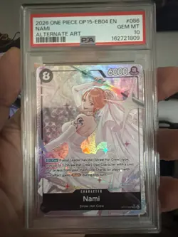 2026 One Piece OP-15-EB04 Adventure On Kami’s Island Nami 086 Alt Art PSA 10 EN - Image 2