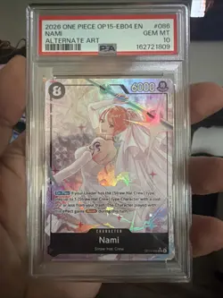 2026 One Piece OP-15-EB04 Adventure On Kami’s Island Nami 086 Alt Art PSA 10 EN - Image 5