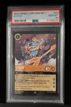 Lorcana Stitch Psa 10 Rock Star - Image 1