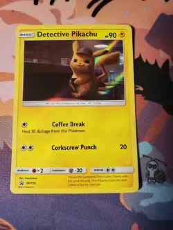 2019 Sun & Moon, Promos - Sun & Moon Promos Detective Pikachu #SM190 Light Play - Image 1