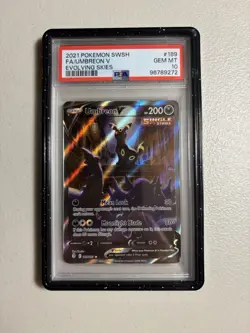 Umbreon V 189/203 Alt Art Evolving Skies GEM MINT PSA 10 PLUS Midnight Guard - Image 1