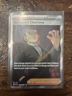 Pokemon Giovanni's Charisma Scarlet & Violet Reverse Holo Card 197/165 - Image 1