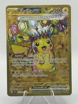 Pokemon TCG New Set Pikachu 247/191 Hyper Rare Gold Card Surging Sparks - Image 1