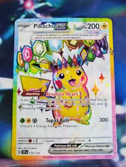 Pikachu EX Full Art Ultra Rare Card 219/191 Surging Sparks - Image 1