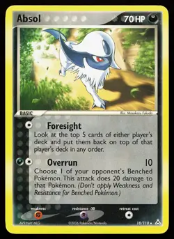Absol 18/110 Regular Rare Holon Phantoms Pokemon Card - Image 1