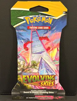 Pokemon TCG Evolving Skies Booster Pack 10 Cards English 2021 Umbreon Code - Image 1