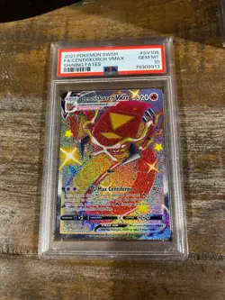 Pokemon 2021 SWSH Shining Fates Full Art CENTISKORCH Vmax #SV109 PSA 10 Gem 2 - Image 1